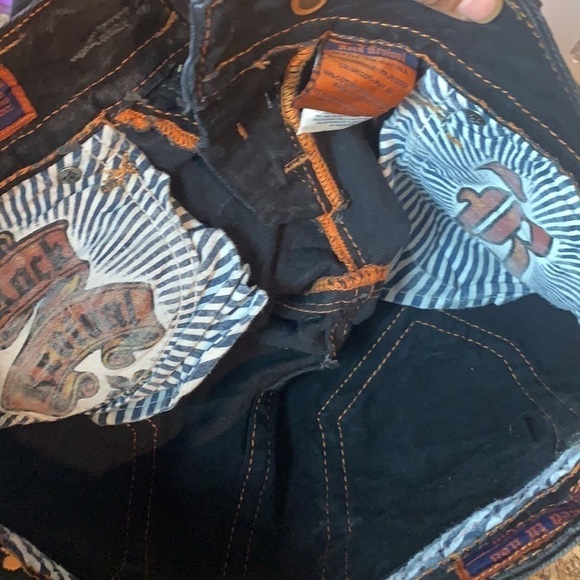 ROCK Revival Rare Black Bat Skinny Jeans Size 25 - Picture 10 of 16